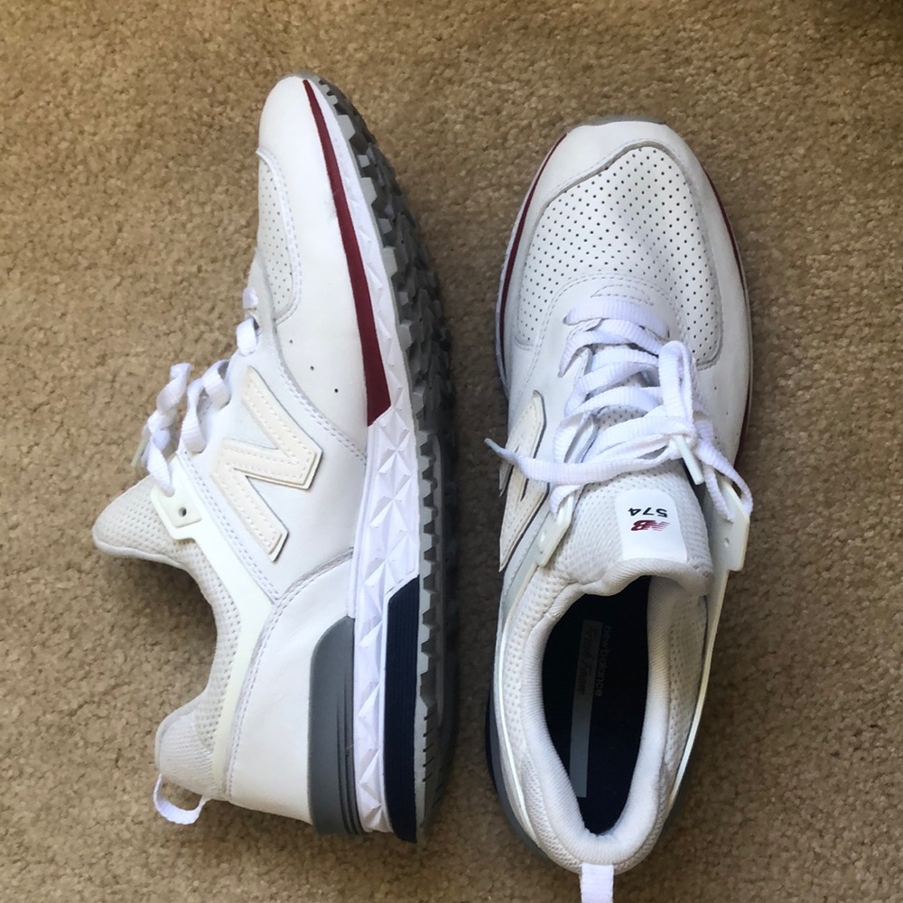 New Balance 574 Men’s White Running Shoes